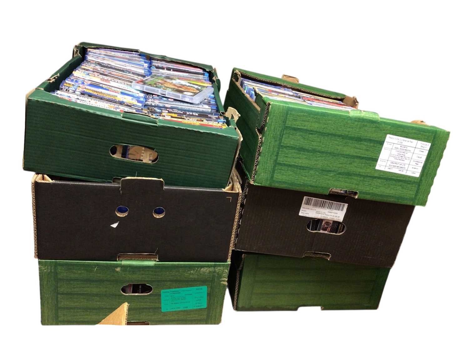 Lot 2261 - Six boxes of Blueray DVDs with various genres mostly films