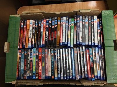 Lot 2261 - Six boxes of Blueray DVDs with various genres mostly films