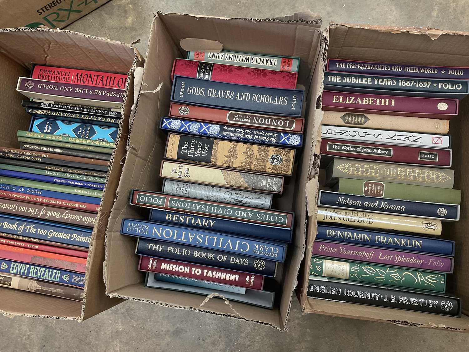 Lot 1466 - An extensive collection of Folio society books, three boxes
