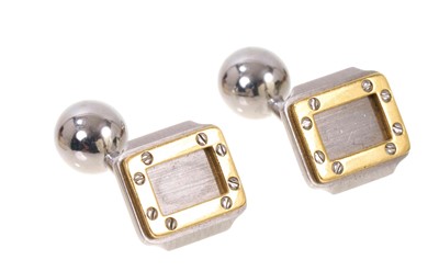 Lot 724 - Pair Cartier cufflinks, boxed