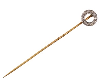 Lot 728 - Edwardian diamond stick pin
