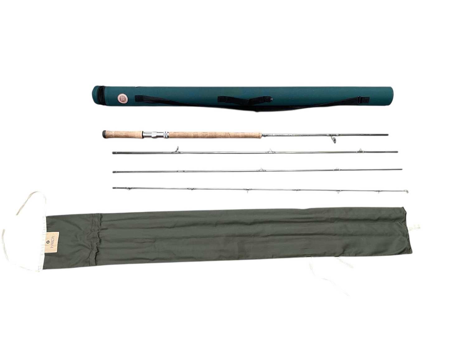 Lot 2555 - Hardy Demon 14' #9 Salmon Fly Rod in bag with hard case.
