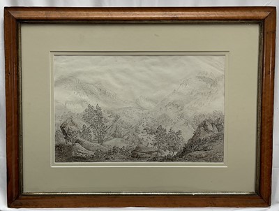 Lot 1269 - Henrietta Anne Fortesque (c.1765-1841) pen and ink - 'View near Canterets...', inscribed, dated May 3rd 1818