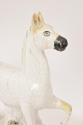 Lot 30 - 19th century Staffordshire pottery zebra