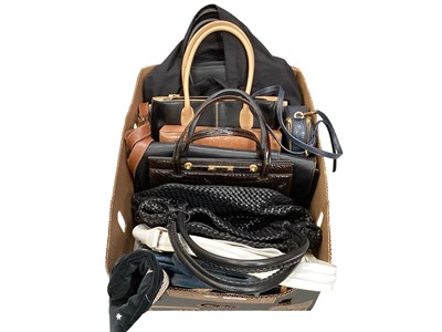 Lot 375 - Box of vintage handbags including Tod and Artigiano etc.