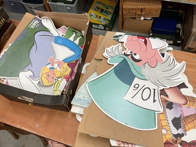 Lot 1231 - Disney and Warner Bros life size film promotional cuts outs including Alice in Wonderland, Toy Story and Suicide Squad figures