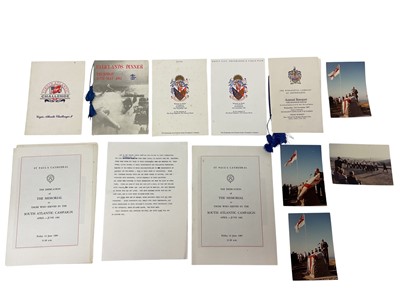 Lot 55 - The Falklands War 1982, collection of official ephemera belonging to Admiral of the Fleet The Lord Lewin KG, GCB, LVO, DSC (1920-1999) . He was Commodore of The Royal Yacht ' Britannia' in 1957-...