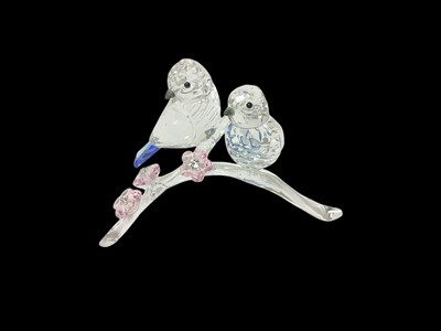 Lot 1095 - Swarovski Crystal model - Blue Tits, boxed
