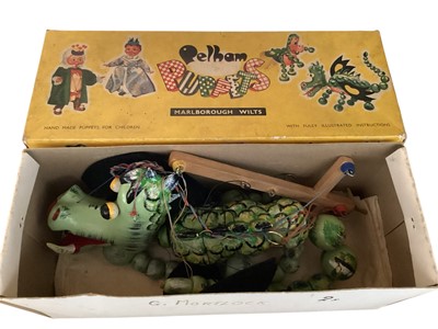 Lot 2042 - Pelham Puppets Dragon & Baby Dragon, boxed (2)