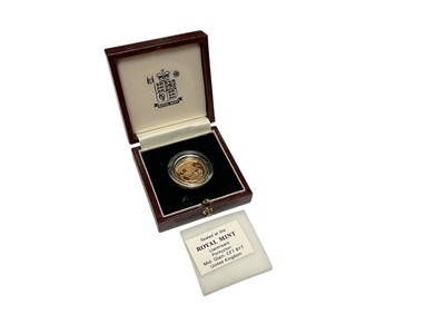 Lot 527 - G.B. - Gold proof Sovereign Elizabeth II 1991 (N.B. Cased but without Certificate of Authenticity) (1 coin)