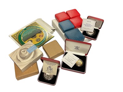 Lot 529 - G.B. - Royal Mint mixed coinage to include silver seven coin proof set 1996, silver proof Piedfort £1's, 1993, 1995, 1997, silver proof Diana Memorial £5 1997, base metal 1989 'Bill of Right's y...