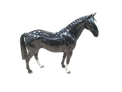 Lot 1110 - Beswick figure of The Black Hunter in original box with certificate