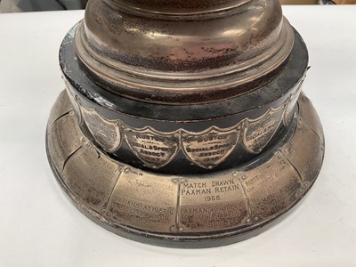 Lot 277 - Colchester interest- Fine silver two handled trophy cup with engraved presentation inscription "The Percy King trophy to commemorate the name of Percy Charles King, with the active pursuits of P...
