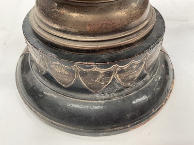 Lot 277 - Colchester interest- Fine silver two handled trophy cup with engraved presentation inscription "The Percy King trophy to commemorate the name of Percy Charles King, with the active pursuits of P...