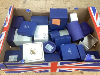 Lot 1121 - Large collection of boxed Swarovski Crystal items including Gifts, Christmas items, Candy Cane, Baby Reindeer etc (31)