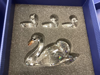 Lot 1122 - Collection of boxed Swarovski Crystal models including Lovebirds on a branch, Turtle, Owlet etc (14)