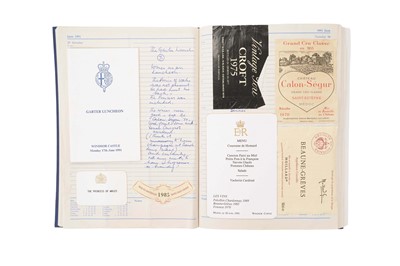 Lot 64 - A fascinating archive of Royal menus, wine lists and seating plans kept by the Deputy Yeoman of the Royal Cellars at Buckingham Palace who served the Royal Family for 18 years.
