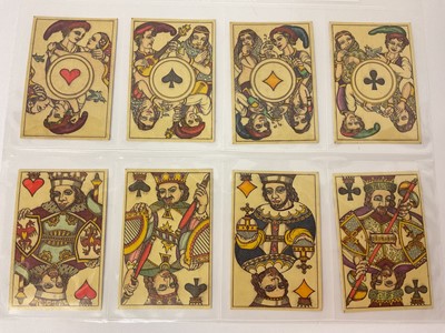 Lot 1051 - Deck of Karl Gerich Rouennias playing cards, circa 1990/91, based on the first Rouen pattern, 32 plus joker, from an edition of approximately 20, with box