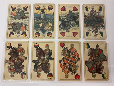 Lot 1057 - Complete deck of 32 Piatnik Nandor és Fiai R. T. Budapest WWI war relief cards (no. 63) first edition, designed Leo Kober (1876-1932)