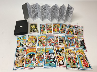 Lot 1060 - Deck of Elaine Lewis Tarot cards, circa 2006, trumps only for a hand made tarot pack, numbered 21/30, with folding explanation key, boxed