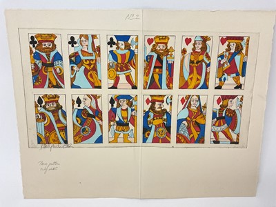 Lot 1068 - Karl Gerich Paris pattern 'Hall of Mirrors' handcoloured sheet etching plate sheet, signed and dated 1982