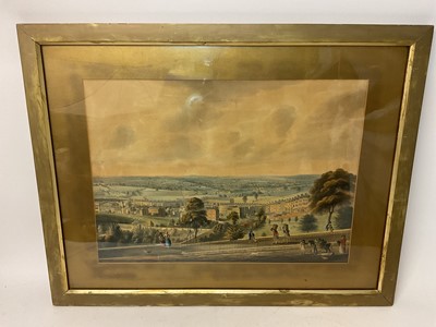 Lot 960 - Thomas Remnant Charleton (1756-1849) watercolour, Panorama of Bath, 39 x 54cm, glazed frame