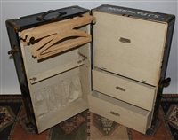 Lot 3119 - Vintage luggage - blue cabin wardrobe trunk...