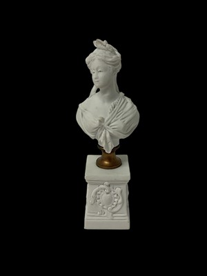 Lot 326 - French biscuit porcelain bust