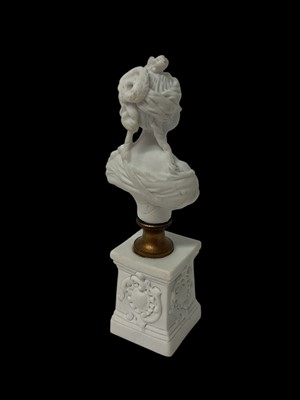 Lot 64 - French biscuit porcelain bust