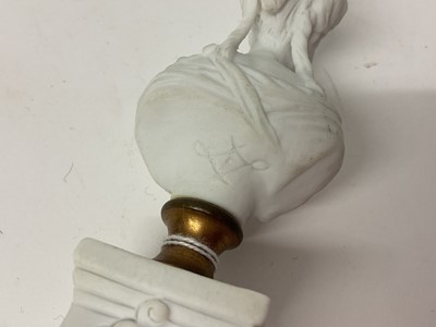 Lot 64 - French biscuit porcelain bust