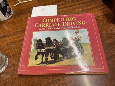 Lot 70 - H.R.H. Prince Philip The Duke of Edinburgh, signed book 'Competition Carriage Driving' by H.R.H. The Duke of Edinburgh, signed ' Philip' . Sold with copy of a letter from The Duke gifting the bo...