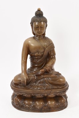 Lot 1134 - Soapstone carved figure of Buddha