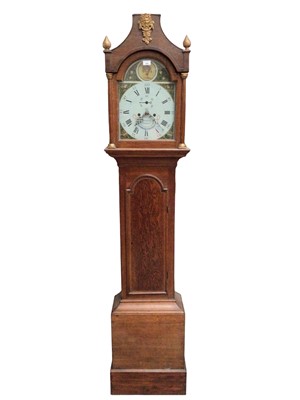 Lot 582 - George III oak longcase clock by Broderick of Spalding