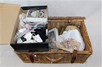 Lot 2815 - Dolls' Clocksthes and accessories in wicker...