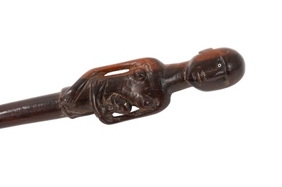 Lot 1082 - Antique carved Tsonga Nguni figural maternity staff