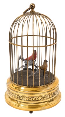 Lot 1028 - 20th century singing bird automaton, 27cm high