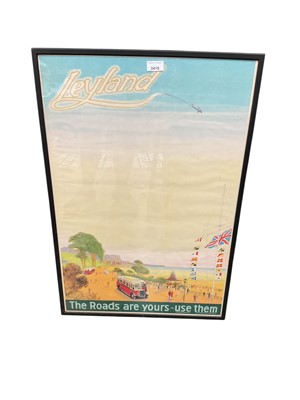 Lot 2419 - Original vintage Leyland Bus poster, circa 1950s - 'The Roads are yours - use them'