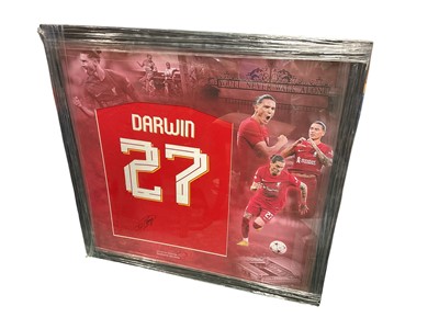 Lot 386 - Liverpool F.C. - signed and framed Darwin Nunez shirt with certificate of authenticity