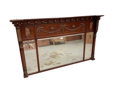 Lot 1512 - 19th century Neoclassical overmantel mirror