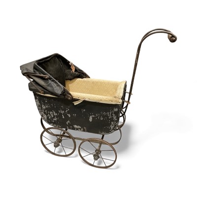 Lot 5385 - Vintage doll’s pram