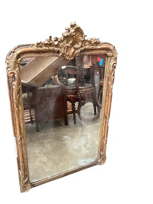 Lot 1305 - Victorian style giltwood overmantel mirror