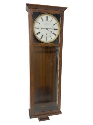 Lot 641 - Late 19th / early 20th century rosewood Vienna wall clock by Karl Martinis, Klabenfurt, with pendulum weight and key
