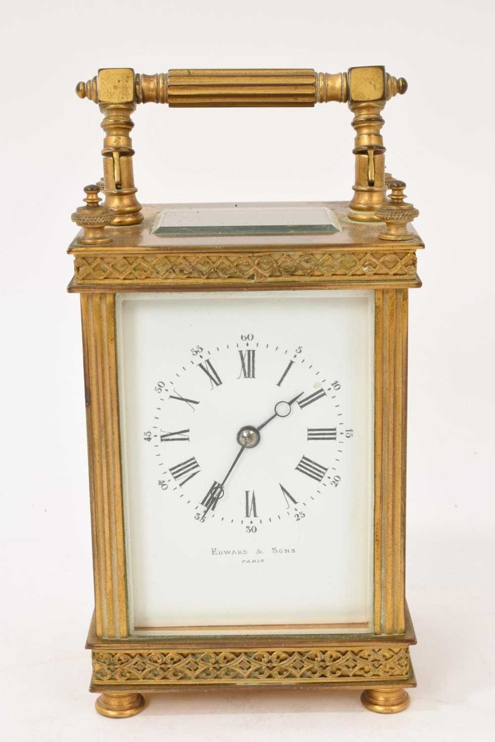 Lot 623 - Edwardian French carriage clock