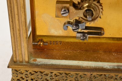 Lot 623 - Edwardian French carriage clock
