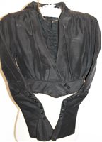 Lot 3181 - Victorian / Edwardian black silk bolero with...