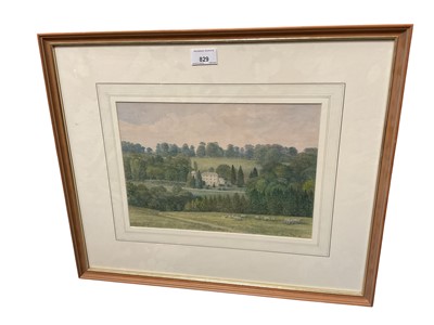 Lot 829 - Norman Webster, gouache, landscape in Gloucestershire with country house