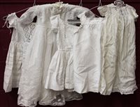 Lot 3187 - Vintage baby dresses, nightie, christening...