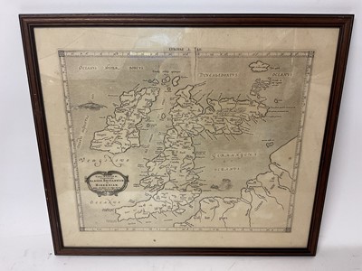 Lot 1130 - G Mercator "Albion, Britannium et Hibernium" c1730, framed and glazed, 45cm x 50cm