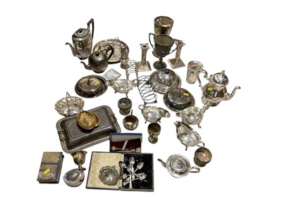 Lot 5125 - Quantity of mixed silver plate
