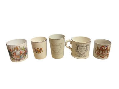 Lot 147 - Collection of Victorian and later Royal commemorative mugs, jugs and other vessels (35 approx)